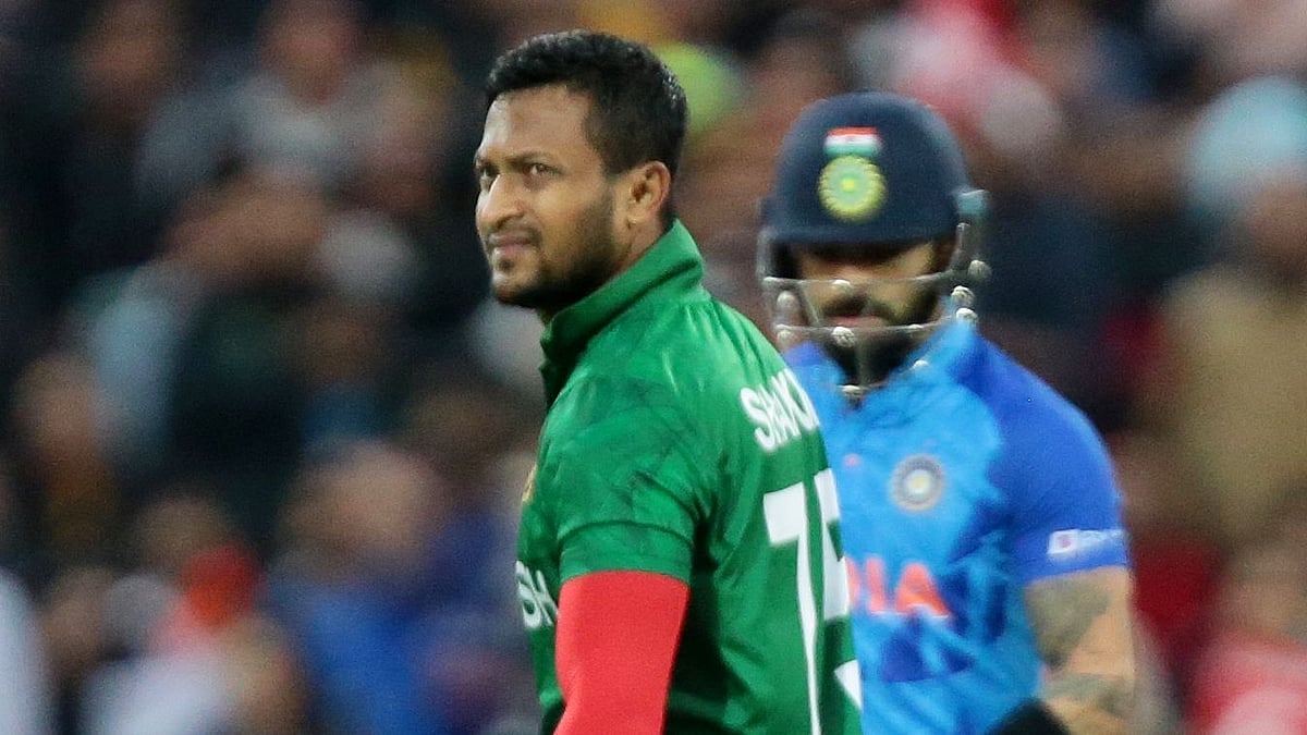 <div class="paragraphs"><p>Bangladesh skipper Shakib Al Hasan during the T20 World Cup match against India in Adelaide. </p></div>