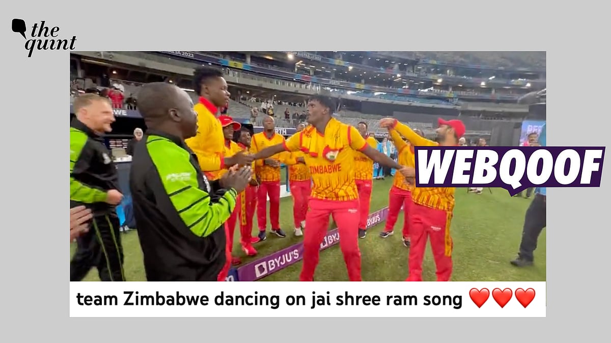 <div class="paragraphs"><p>The video is being shared to claim that the Zimbabwean cricket team danced to the 'Jai Shri Ram' song.</p></div>