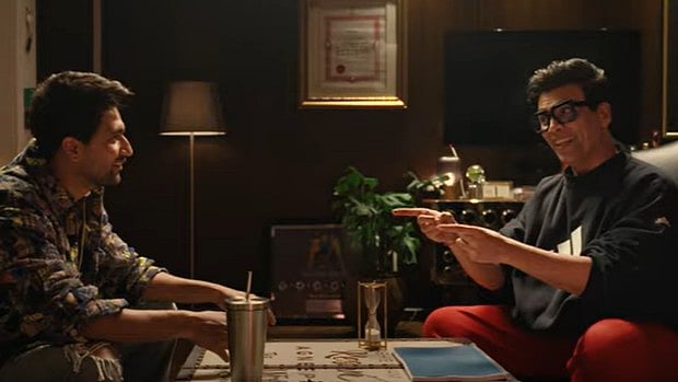<div class="paragraphs"><p>Karan Johar &amp; Vicky Kaushal In 'Govinda Naam Mera' Promo Video</p></div>