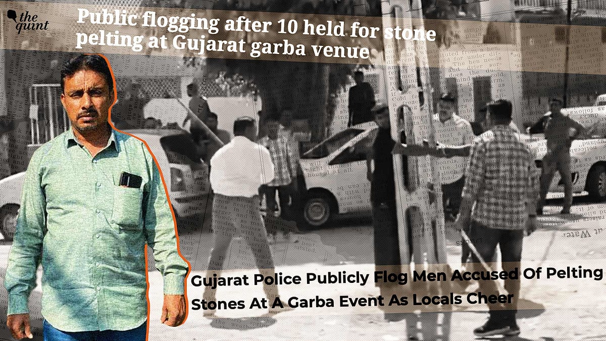 <div class="paragraphs"><p>On 4 October  videos of policemen in plain clothes flogging Muslim men tied to a lamppost surfaced on social media.</p></div>