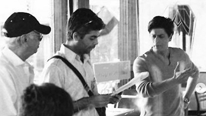 <div class="paragraphs"><p>Karan Johar and SRK on the sets of Kal Ho Naa Ho. </p></div>