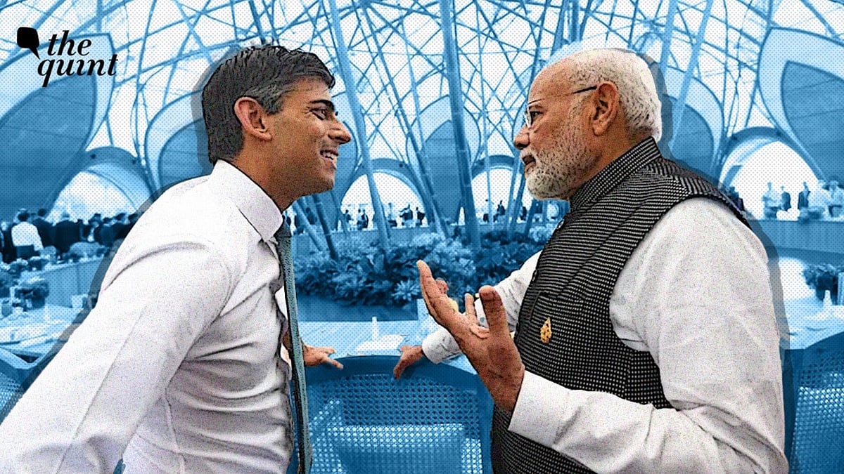 <div class="paragraphs"><p>UK PM Rishi Sunak and India PM Narendra Modi at G20 Summit in Bali, Indonesia</p></div>