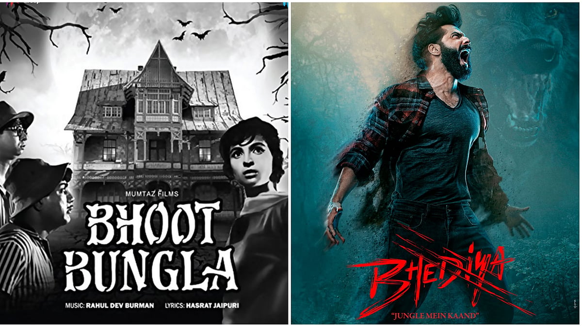 <div class="paragraphs"><p>Film posters of<em> Bhoot Bungla</em> and <em> Bhediya.</em></p></div>