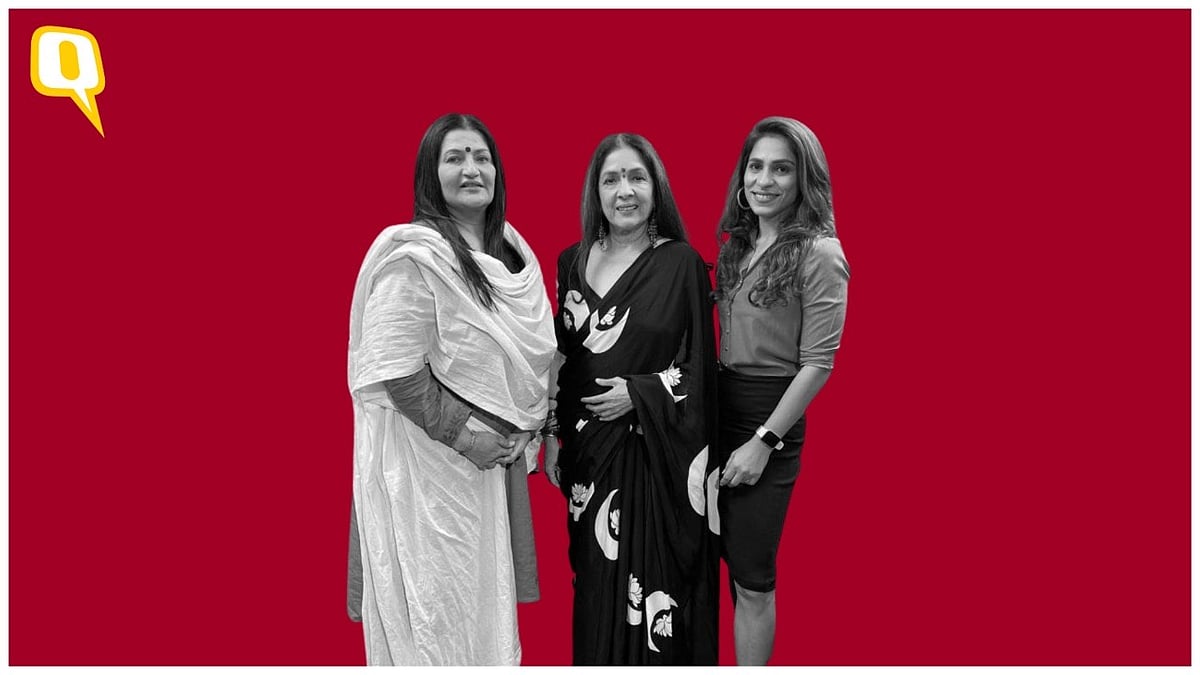 <div class="paragraphs"><p>Veteran actors, <a href="https://www.thequint.com/podcast/neena-gupta-and-masaba-gupta-on-itni-starry-baatein">Neena Gupta</a> and <a href="https://www.thequint.com/entertainment/hot-on-web/modern-love-mumbai-amazon-prime-dhruv-sehgal-masaba-gupta-trailer">Sarika</a> caught up with <strong>The Quint</strong>, amidst <a href="https://www.thequint.com/entertainment/bollywood/uunchai-box-office-collection-amitabh-bachchan-film-sees-a-jump-in-its-opening-weekend">great reception</a> of their latest film.</p></div>