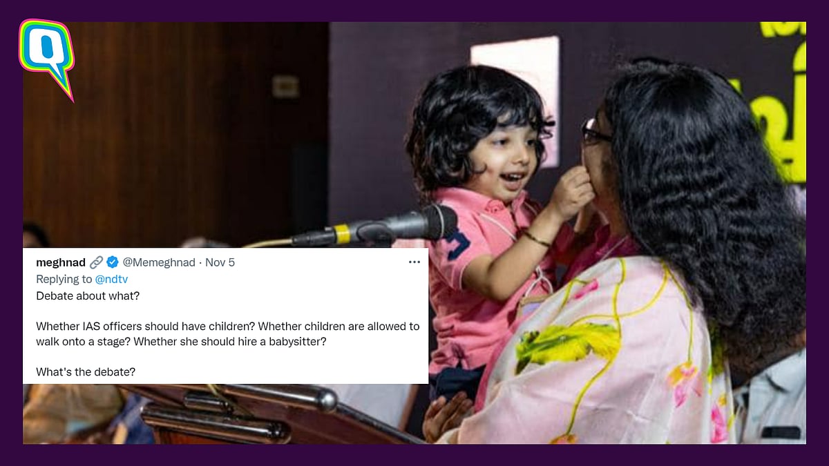 <div class="paragraphs"><p>An IAS officer from Kerala sparks debates after carrying her son in her arms during a speech. </p></div>