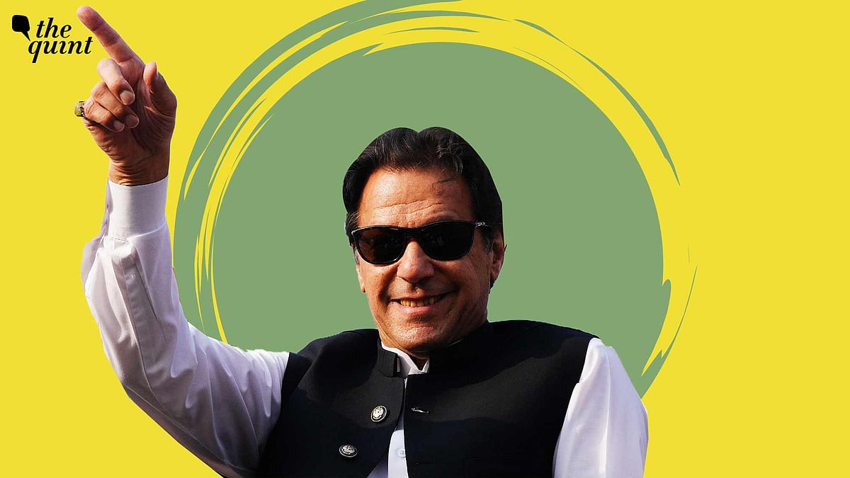 <div class="paragraphs"><p>Image used for representation only. Pakistan's former Prime Minister Imran Khan, center, gestures to his supporters at a rally in Lahore, Pakistan, Friday, Oct. 28, 2022. Khan along with thousands of his supporters in a large convoy of buses and cars Friday began his much-awaited march on the capital Islamabad from the eastern city of Lahore on Friday to demand the holding of snap elections, a sign of deepening political turmoil.</p></div>