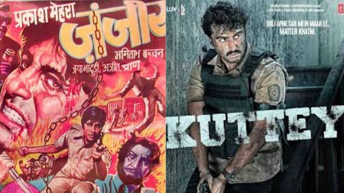 <div class="paragraphs"><p>Posters of Zanjeer and Kuttey. </p></div>