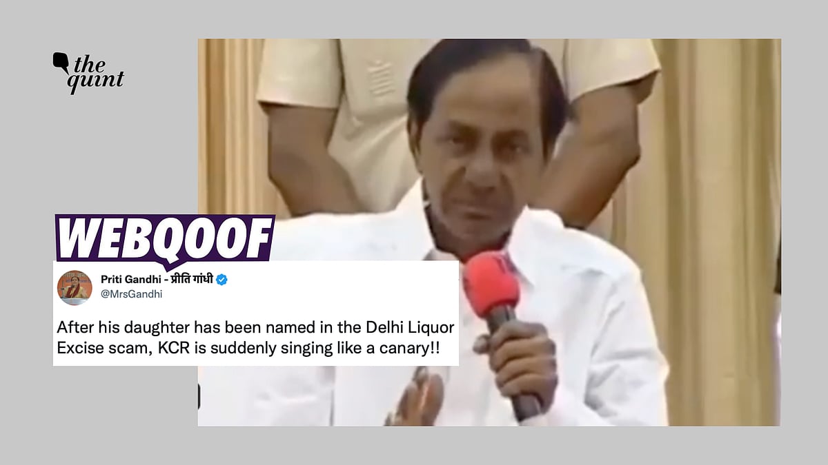 <div class="paragraphs"><p>The video is four years old and is not linked to Telangana CM K Chandrashekar Rao's daughter being named in the Delhi liquor scam case.</p></div>