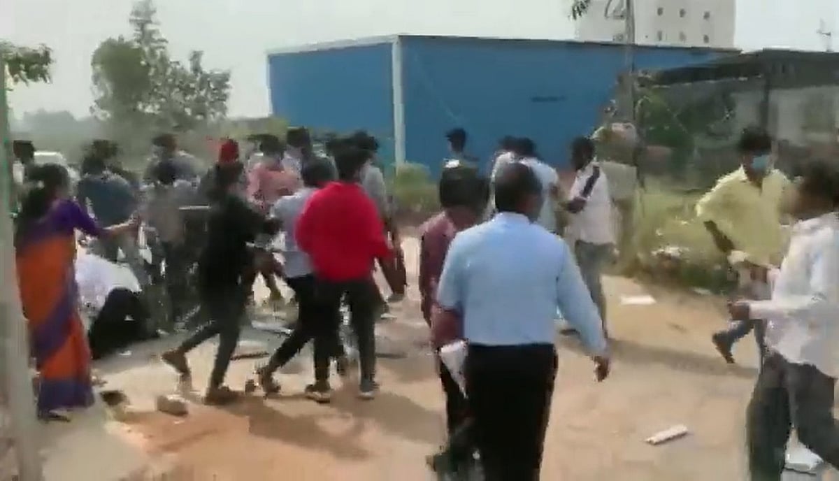 <div class="paragraphs"><p>Screengrab from a video, which shows the alleged kidnap and vandalism.</p></div>