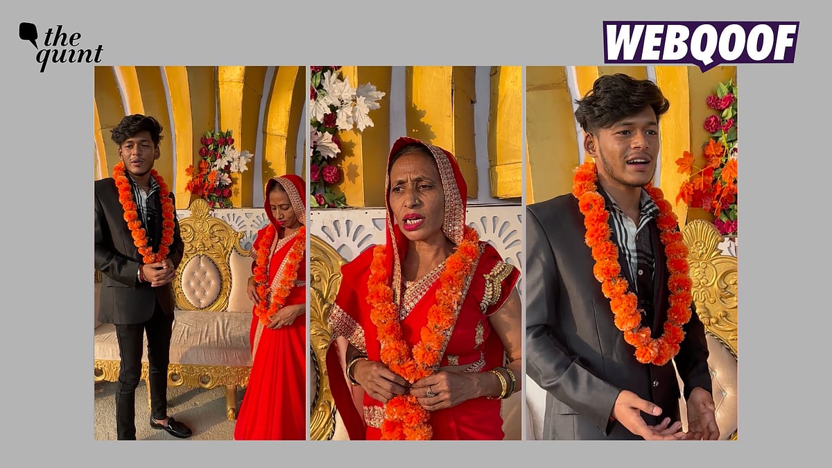 <div class="paragraphs"><p>The video is a staged video, and doesn't show a 21-year-old man marrying a 52-year-old woman.</p></div>