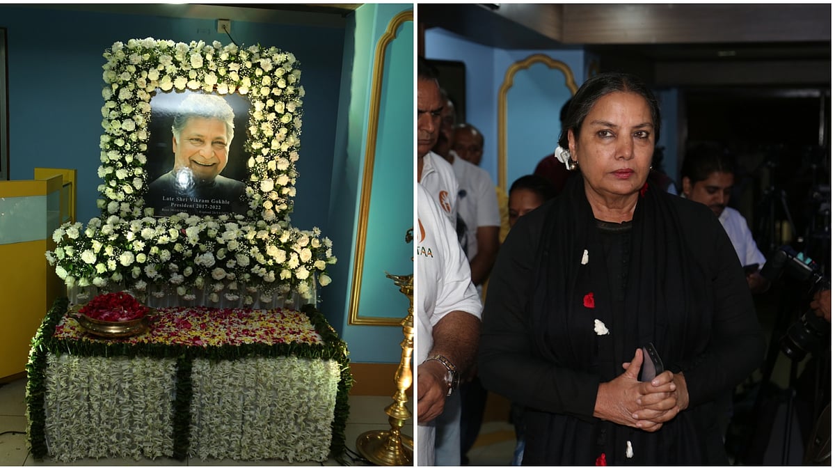 <div class="paragraphs"><p>Actor Shabana Azmi arrives at Vikram Gokhale's prayer meet in Mumbai.</p></div>