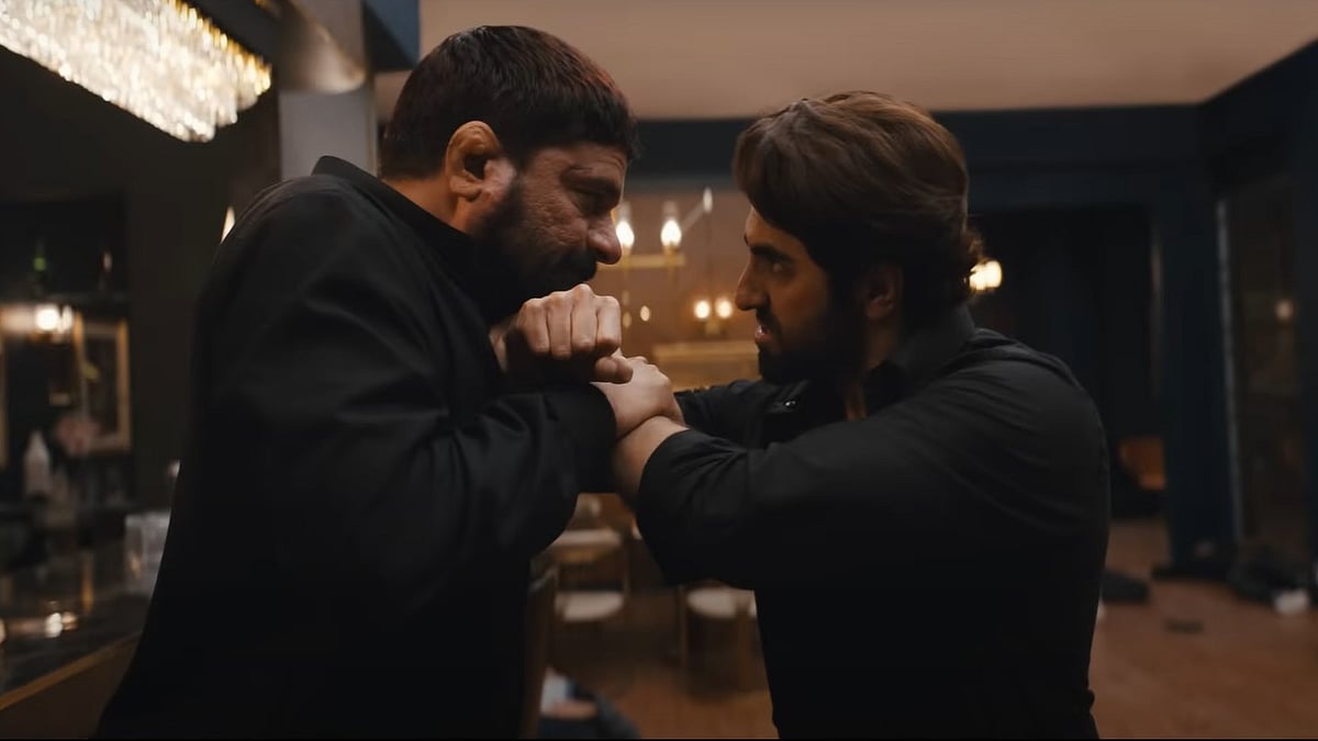 <div class="paragraphs"><p>Ayushmann Khurrana and Jaideep Ahlawat in<em> An Action Hero.</em></p></div>
