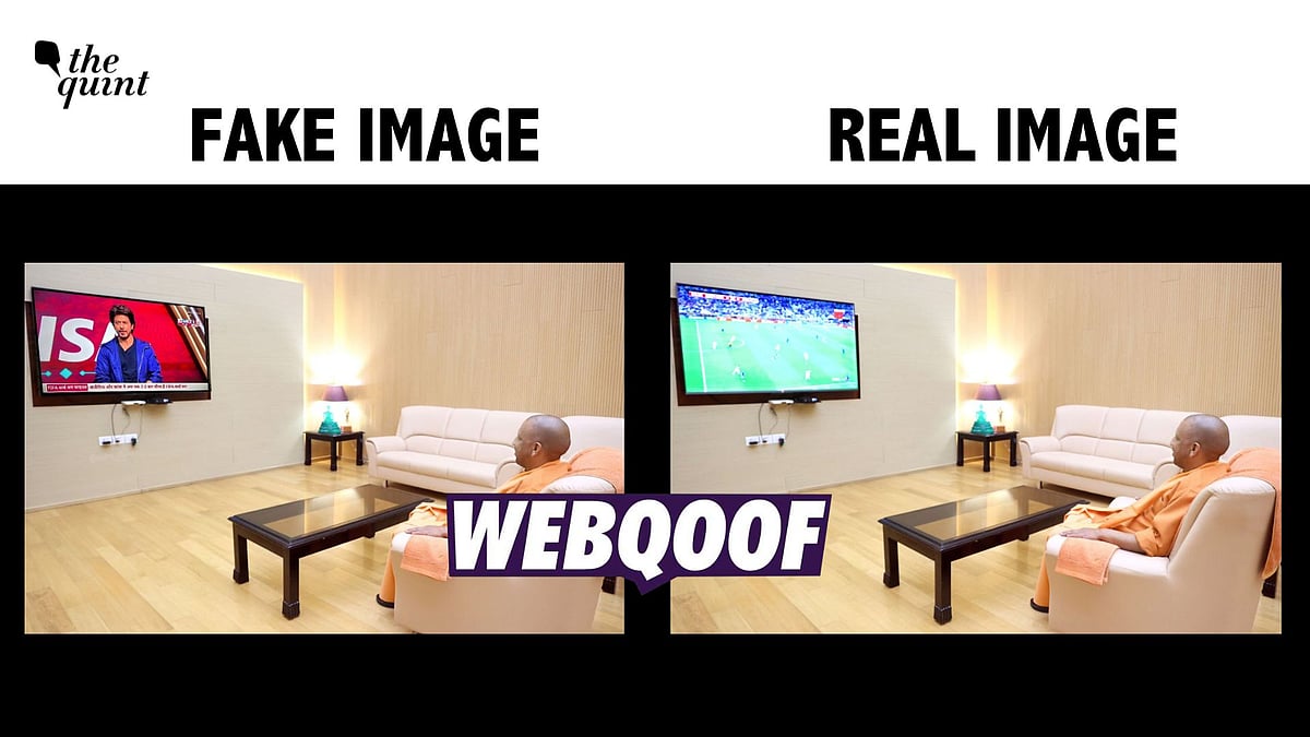 <div class="paragraphs"><p>Fact-Check | The real photo shows the chief minister watching the football match on TV. </p></div>