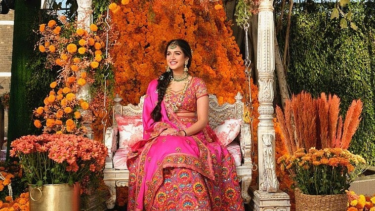 <div class="paragraphs"><p>Radhika Merchant looks stunning at her mehendi ceremony.</p></div>