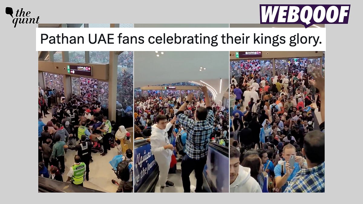 <div class="paragraphs"><p>The video shows a crowd at Lusail Metro Station in Doha, Qatar.</p></div>