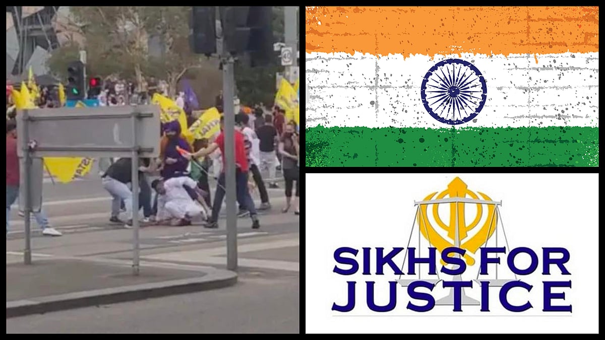 <div class="paragraphs"><p>The Khalistan supporters clashed with people carrying the Indian flag who were opposing the <a href="https://www.thequint.com/explainers/referendum-2020-khalistan-separatist-campaign-punjab">Khalistan Referendum</a> event.</p></div>