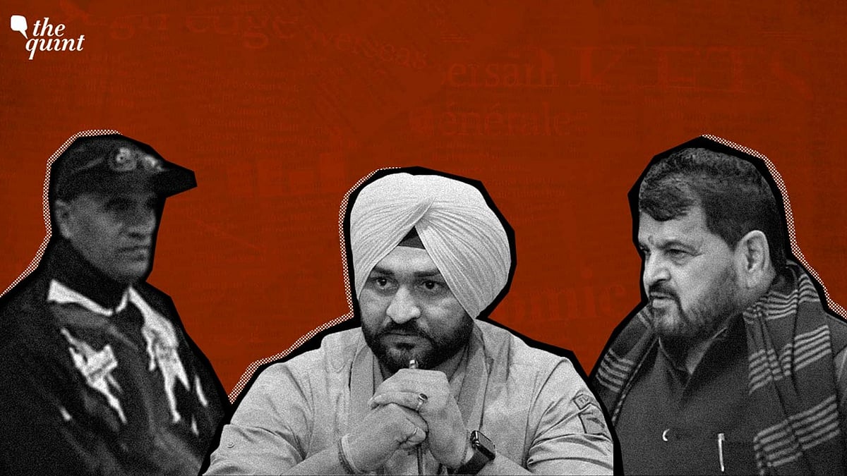 <div class="paragraphs"><p>(From L-R) Chief coach in cycling RK Sharma, former Haryana Sports Minister Sandeep Singh, and WFI president Brij Bhushan.</p></div>