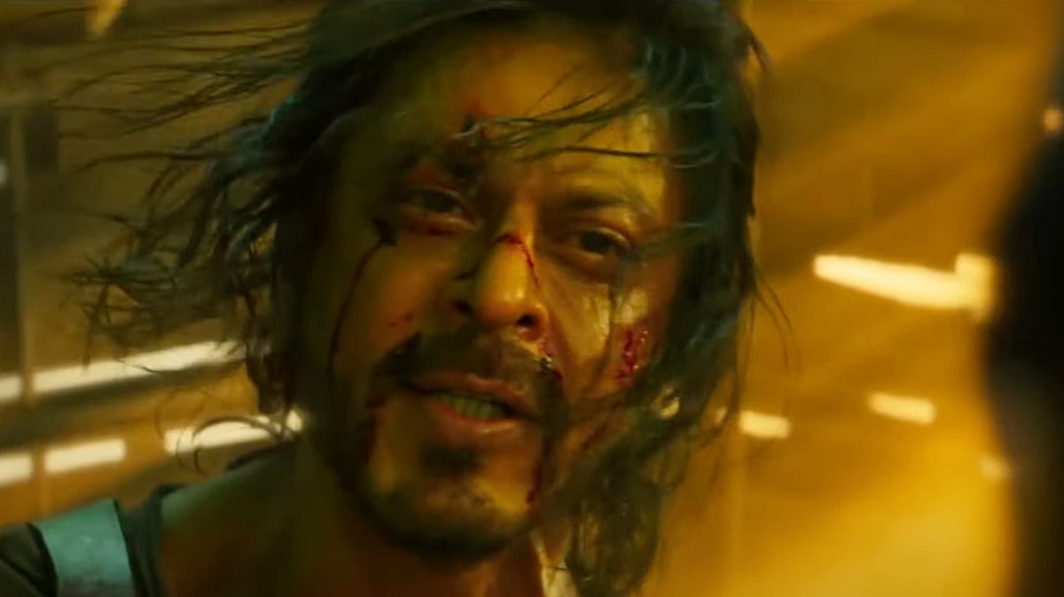 <div class="paragraphs"><p>Shah Rukh Khan in a still from <em>Pathaan</em>.</p></div>