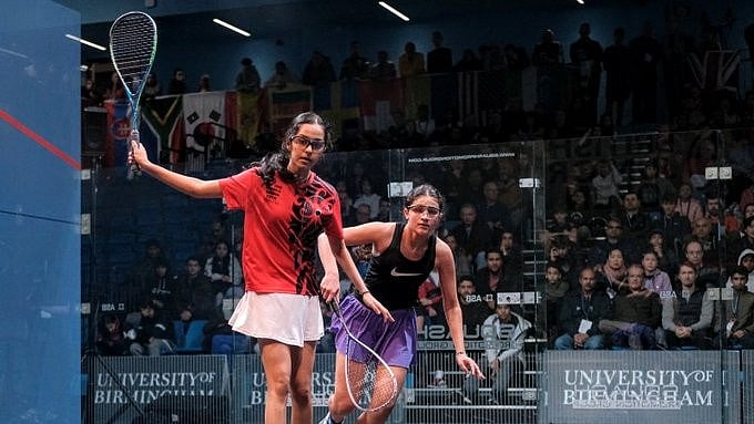 <div class="paragraphs"><p>India's Anahat Singh and Egypt's Sohaila Hazem during the final</p></div>