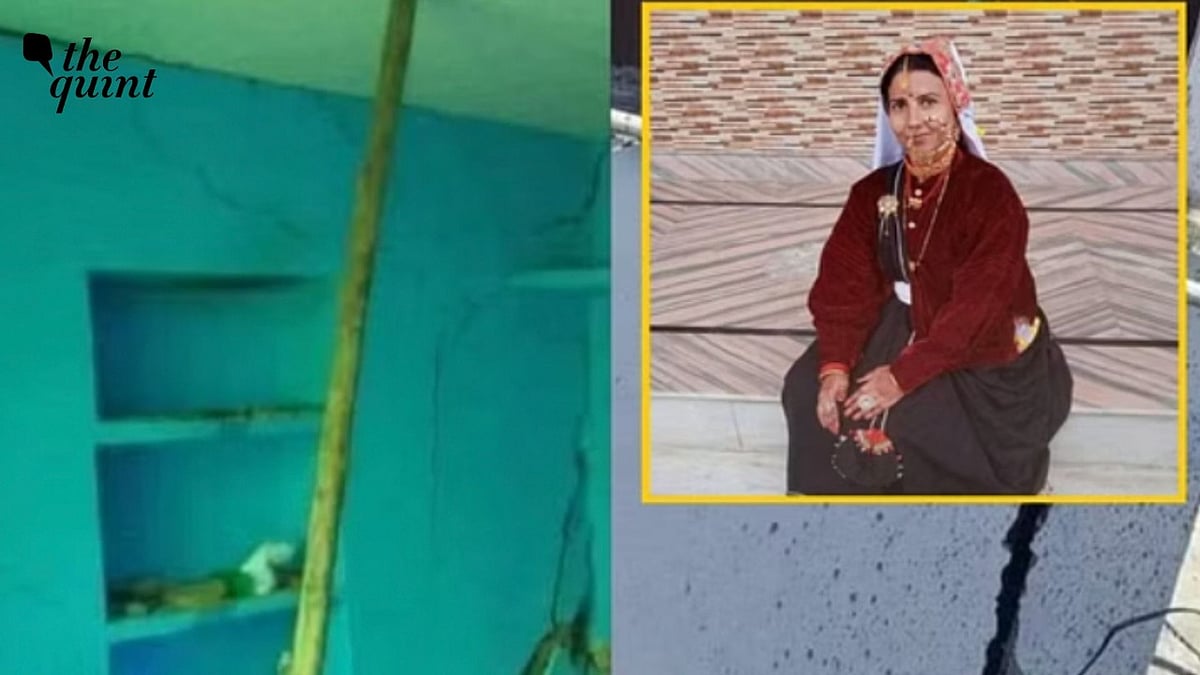 <div class="paragraphs"><p>Chandralekha Bhatt, resident of Joshimath tells The Quint her story. </p></div>