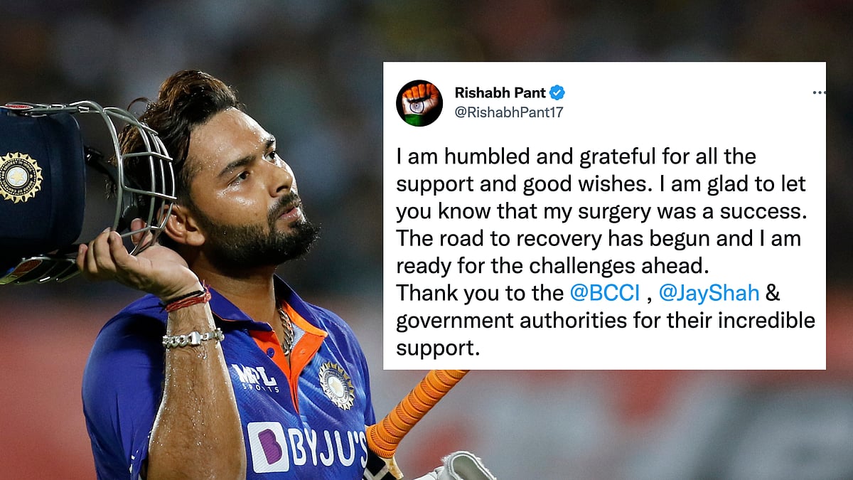 <div class="paragraphs"><p>Rishabh Pant has written that his surgery was a success.</p></div>