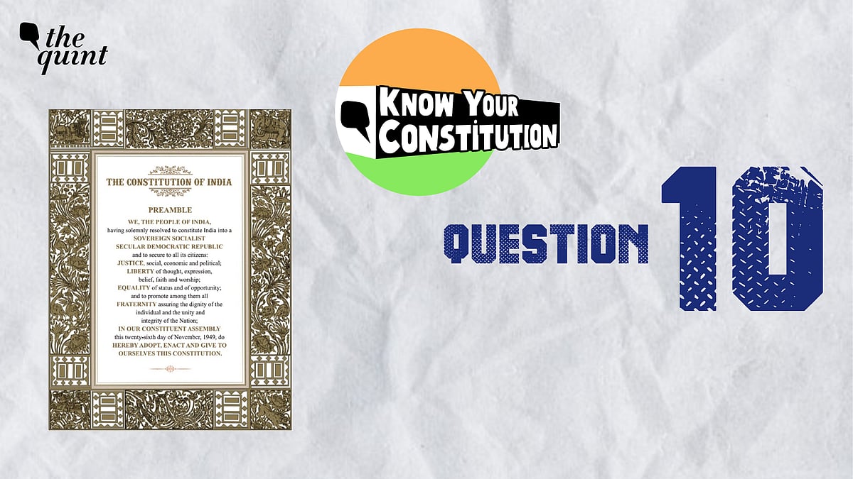 <div class="paragraphs"><p>Welcome to the Know Your Constitution Daily Quiz by The Quint.</p></div>