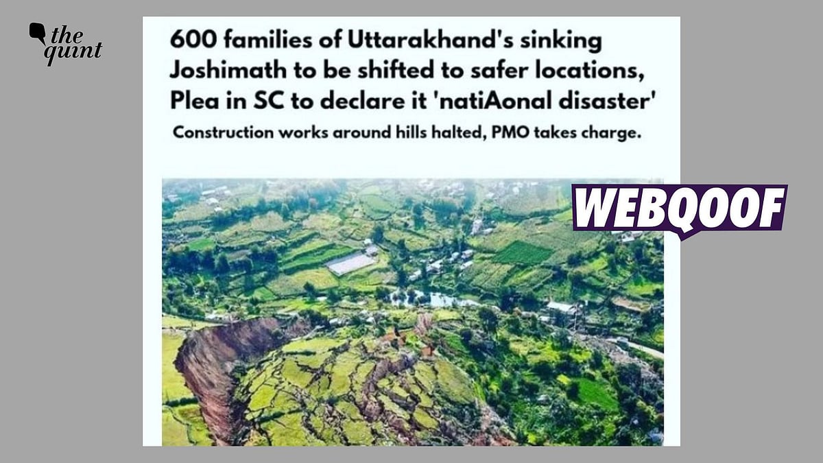 <div class="paragraphs"><p>Fact-Check | The picture is not from Joshimath, Uttarakhand. </p></div>