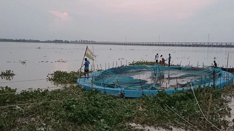<div class="paragraphs"><p>Hilsa Breeding Center at Farakka. The hatchery has been built upstream by taking in possession of two ponds from the authorities. </p></div>