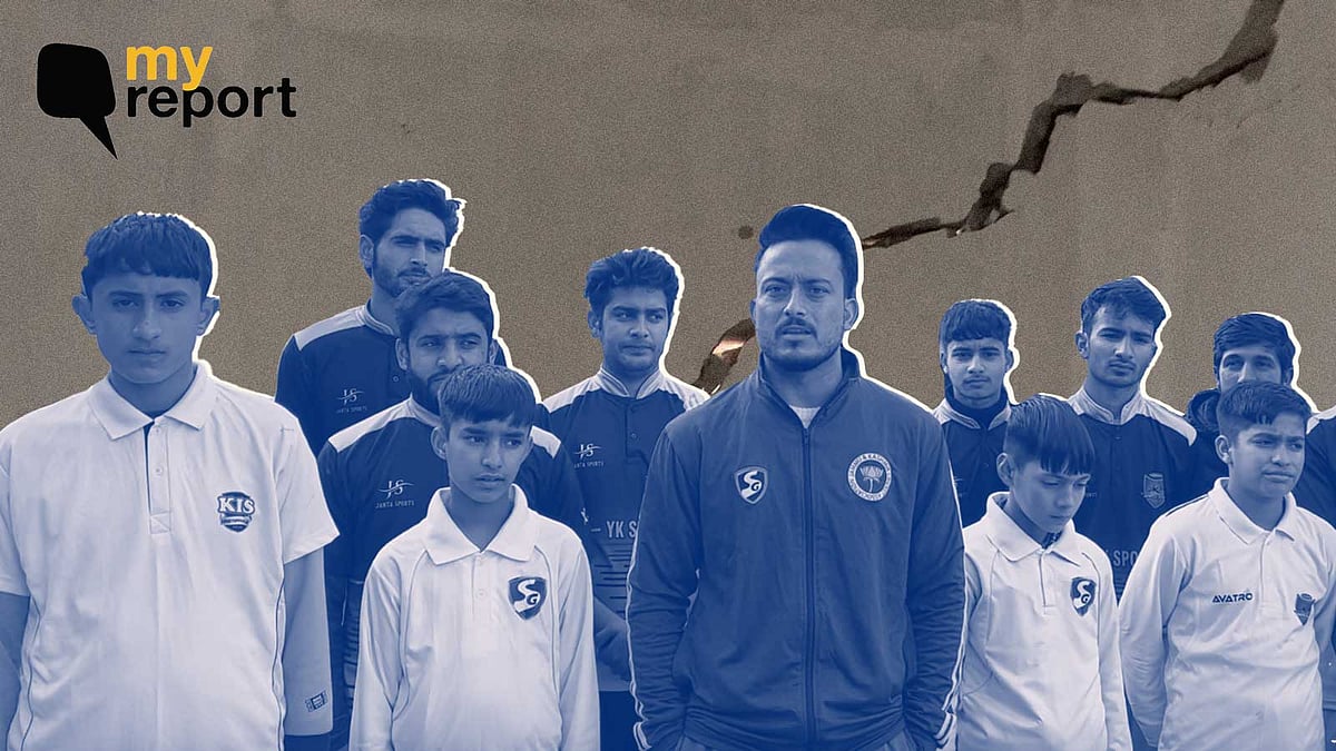 <div class="paragraphs"><p>Yawar Khan's cricket academy developed cracks after landslides in Doda, Jammu and Kashmir.</p></div>