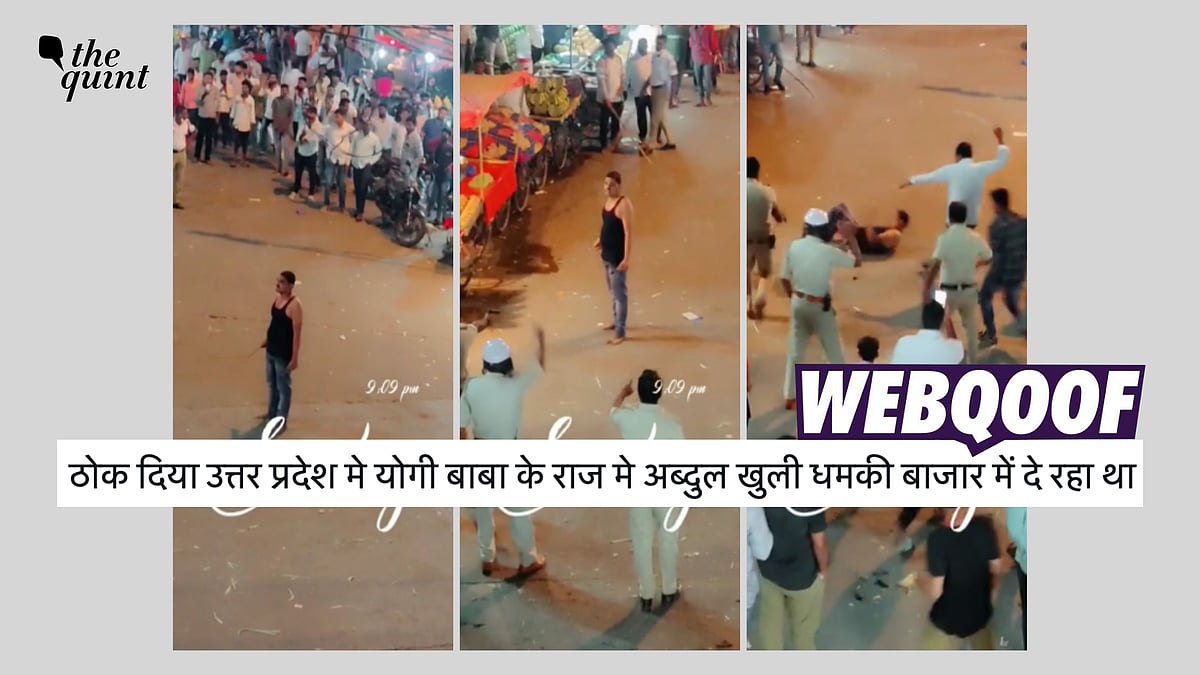 <div class="paragraphs"><p>The video shows a man in a crowded market in Karnataka's Kalaburagi.</p></div>