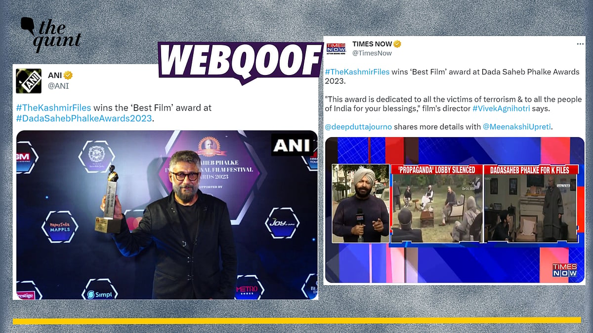 <div class="paragraphs"><p>Fact-Check: The Kashmir Files didn't win the Dada Saheb Phalke Award.&nbsp;</p></div>