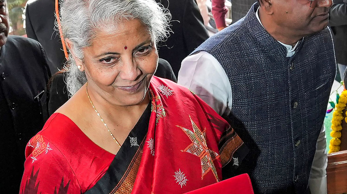 <div class="paragraphs"><p>New Delhi: Union Finance Minister Nirmala Sitharaman arrives at Parliament to present her fifth Union Budget.</p></div>