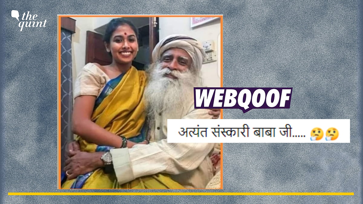 <div class="paragraphs"><p>Fact-Check: The woman in the photograph with Sadhguru is his daughter Radhe.</p></div>
