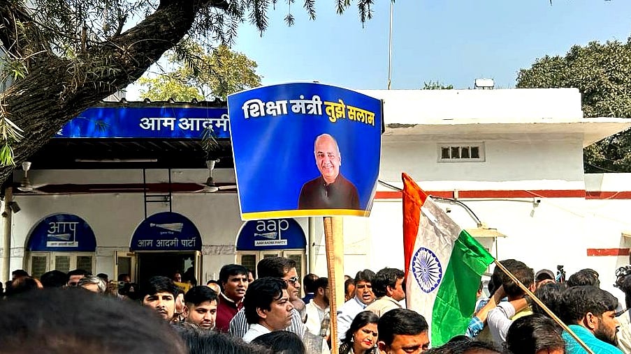 <div class="paragraphs"><p>Manish Sisodia, who heads 18 departments of the Delhi government including education and finance, was arrested by the Central Bureau of Investigation after hours of questioning on Sunday.</p></div>