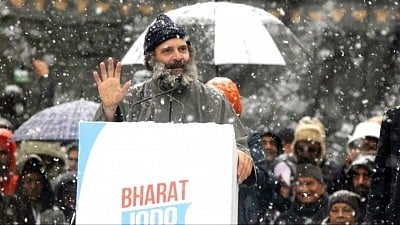 <div class="paragraphs"><p>Congress leader Rahul Gandhi addressing a rally during the conclusion of Bharat Jodo Yatra, in Srinagar, 30 January 2023.</p></div>