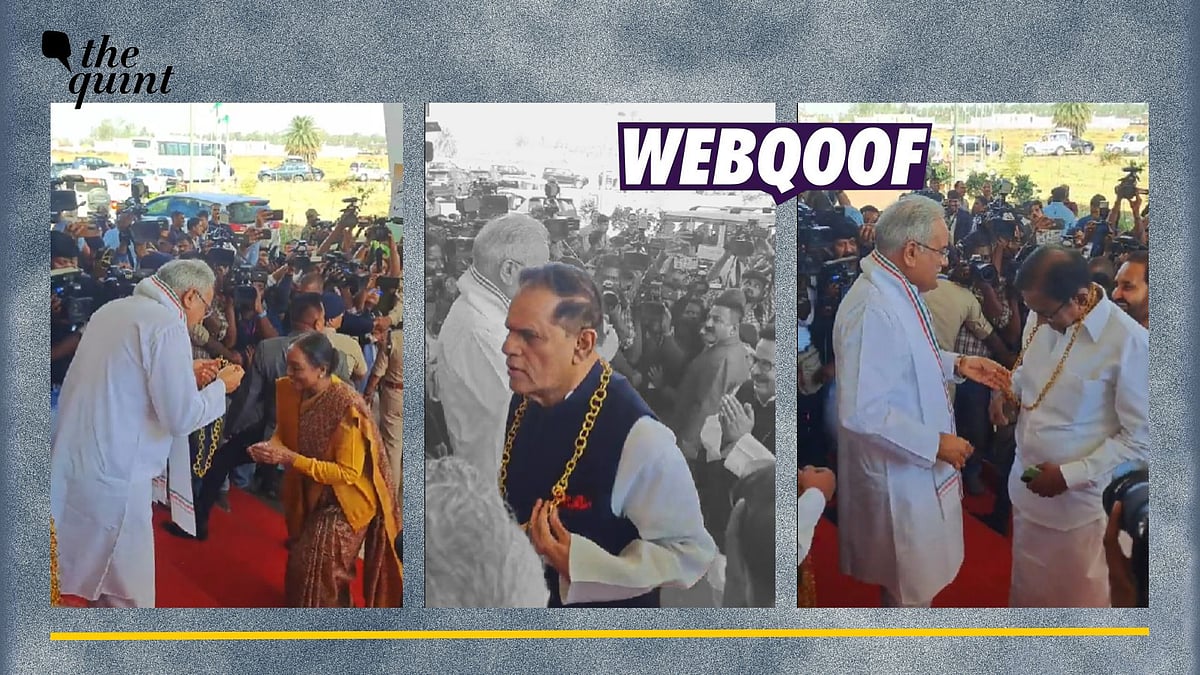 <div class="paragraphs"><p>Fact-Check |The claim stating that CM Baghel welcomed Congress leaders with gold chains is false.</p></div>