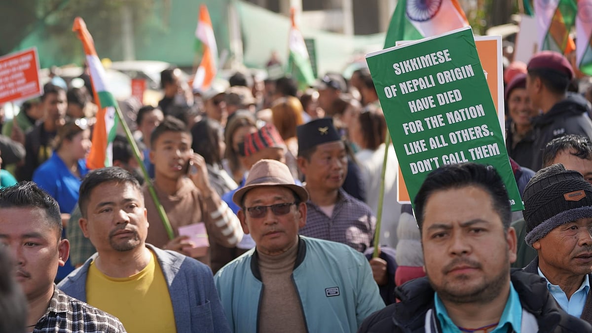 <div class="paragraphs"><p>A protest rally in Gangtok. </p></div>