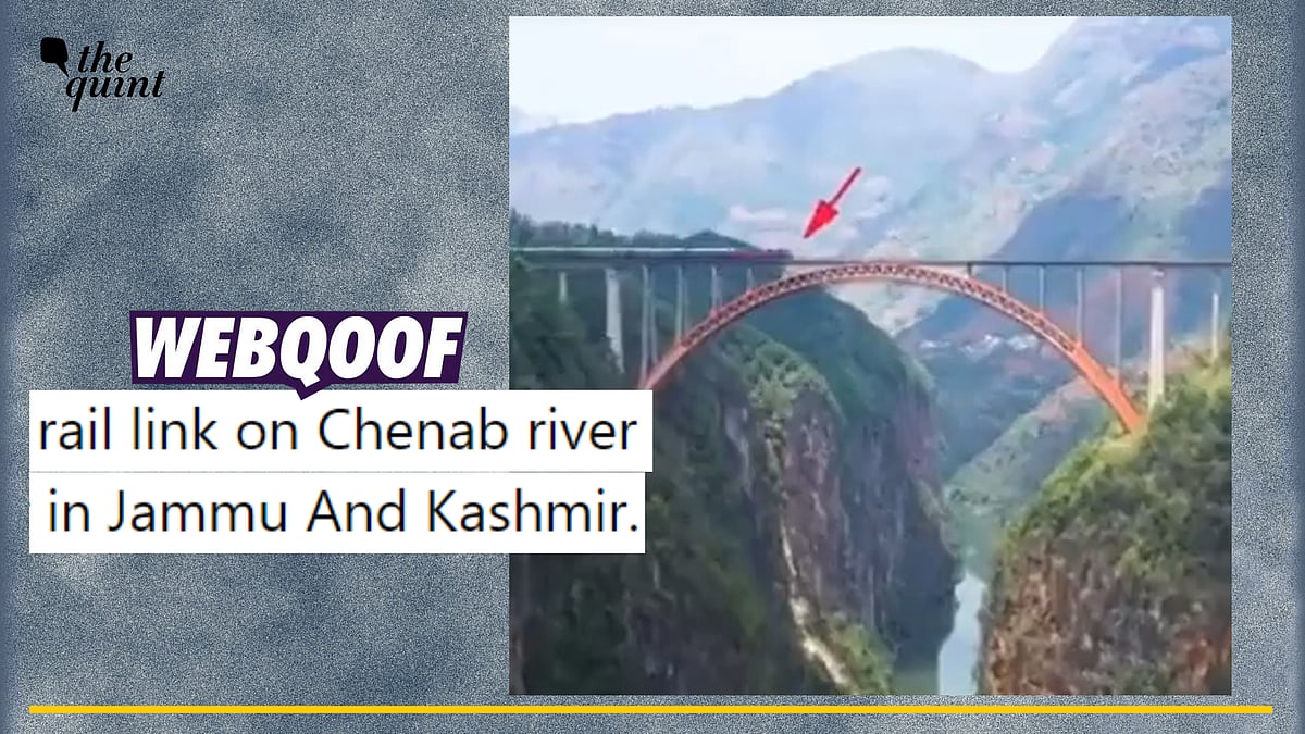 <div class="paragraphs"><p>Fact-Check: A video showing China's bridge is being falsely shared as India's Chenab bridge.</p></div>