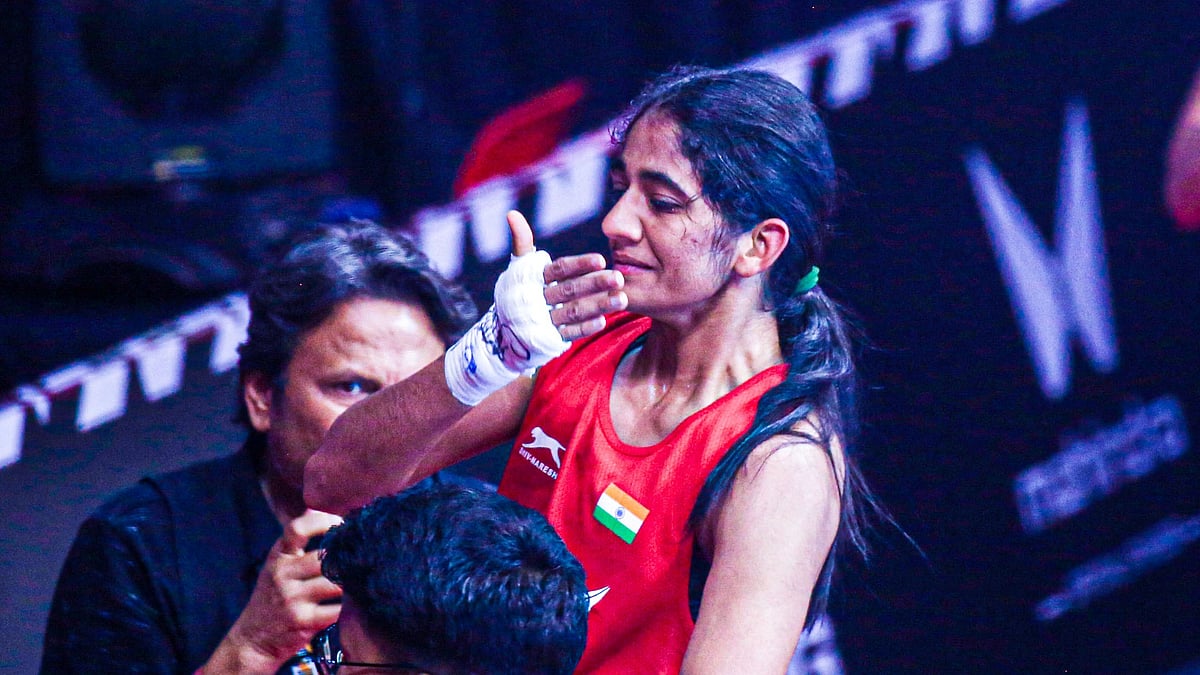 <div class="paragraphs"><p>Nitu Ghanghas won her gold medal match with a 5-0 scoreline.</p></div>