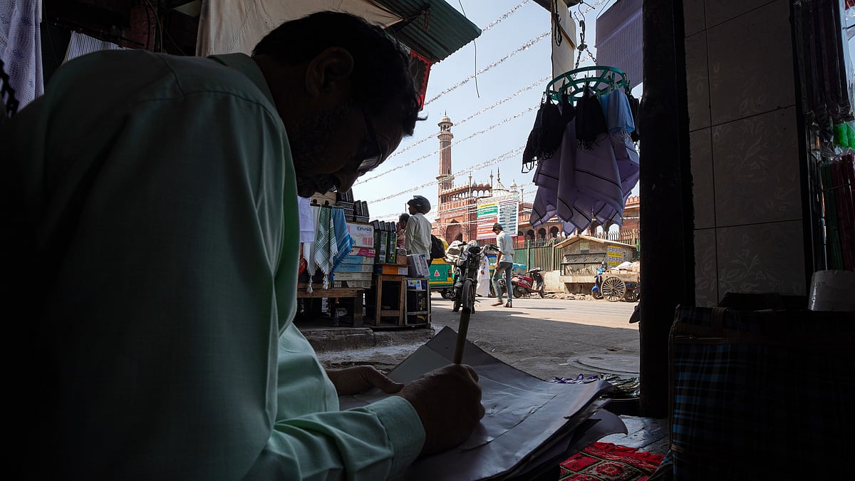 <div class="paragraphs"><p>Sixty-one-year-old Mohammed Ghalib has been practising <em>khatati</em>, or calligraphy, for 40 years now. He works out of a tiny shop nestled in Old Delhi’s Urdu Bazaar, pursuing a profession that was once perceived as ‘royal’.</p></div>
