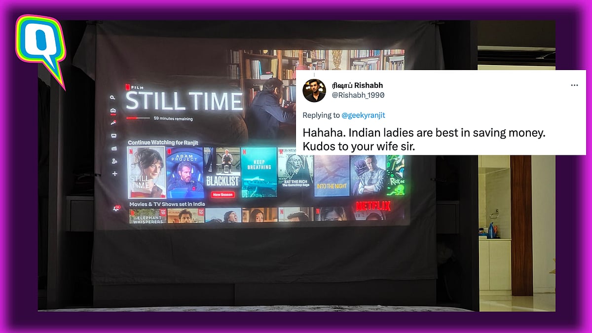<div class="paragraphs"><p>Woman's <em>jugaad</em> of using bedsheet as a projector screen is going viral.&nbsp;</p></div>
