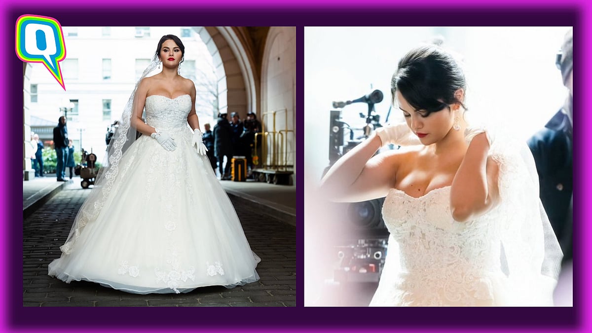 <div class="paragraphs"><p>Selena Gomez gets clicked in wedding outfit for her show <em>Only Murders in the Building</em></p></div>
