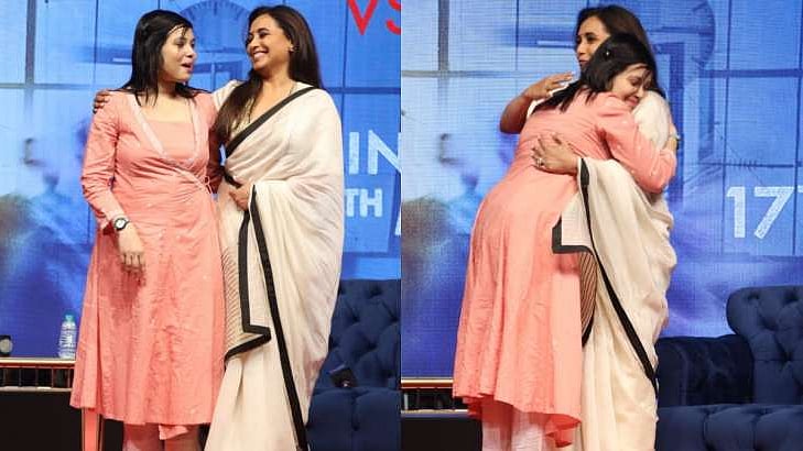 <div class="paragraphs"><p>Rani Mukerji with Sagarika Chakraborty.</p></div>