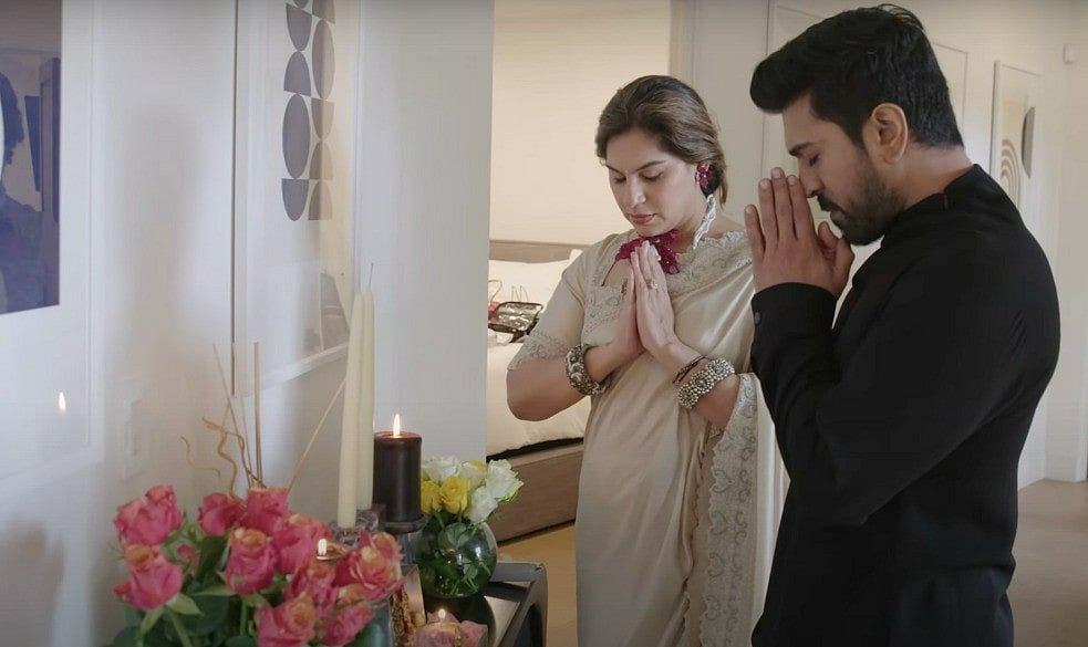 <div class="paragraphs"><p>Here's Why Ram Charan Sets Up A Small Temple Whenever He Travels </p></div>