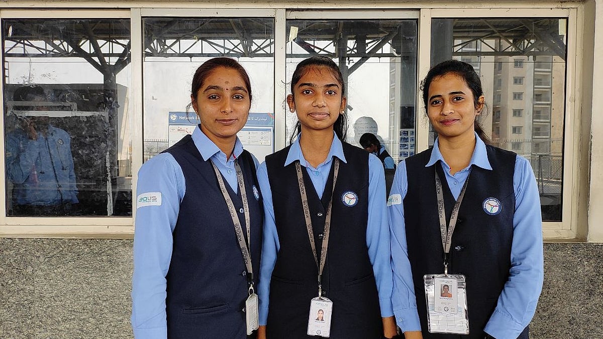 <div class="paragraphs"><p>Rishikashree, Shagufta, and Viji are some of the youngest loco pilots at Hyderabad Metro.</p></div>