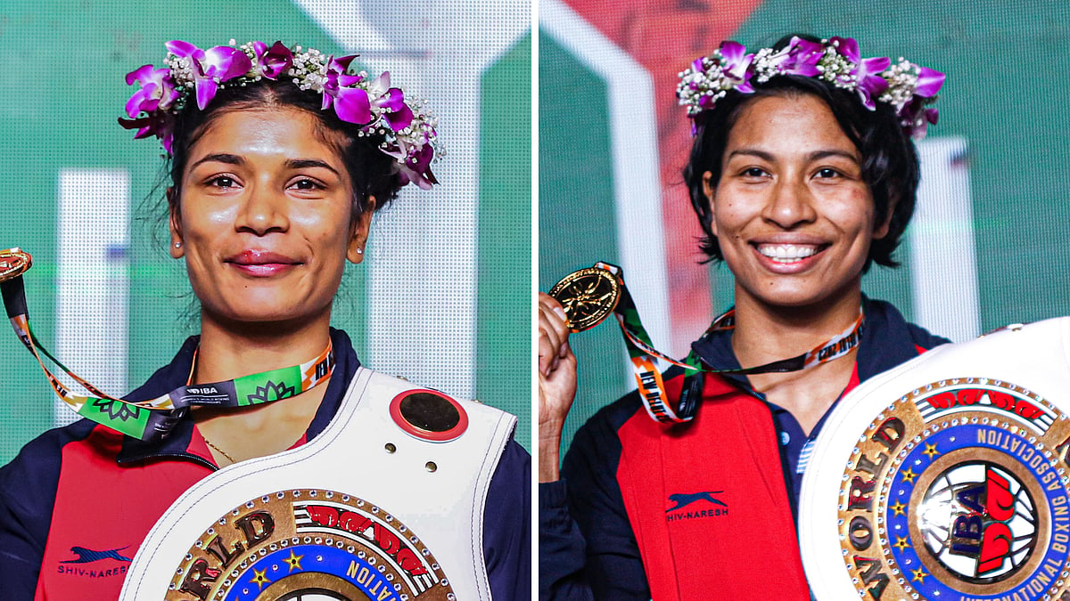 <div class="paragraphs"><p>Nikhat Zareen, Lovlina Borgohain, Nitu Ghanghas and&nbsp; Saweety Boora all won their final bouts at the 2023 Boxing World Championships.</p></div>