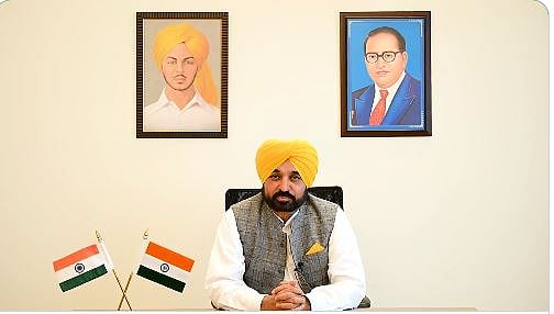 <div class="paragraphs"><p>Punjab Chief Minister Bhagwant Mann addressed the media on Thursday, 16 March on the occasion of the Aam Aadmi Party (AAP) government completing one year in the state.</p></div>
