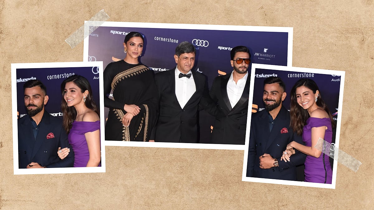 <div class="paragraphs"><p>Deepika Padukone, Ranveer Singh, Virat Kohli and Anushka Sharma at the Indian Sports Honours.</p></div>