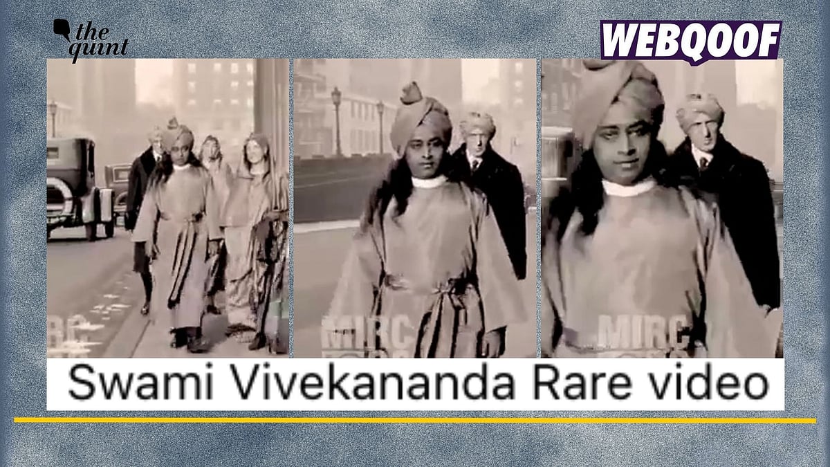 <div class="paragraphs"><p>The video shows Paramahansa Yogananda in New York and not Swami Vivekananda.</p></div>