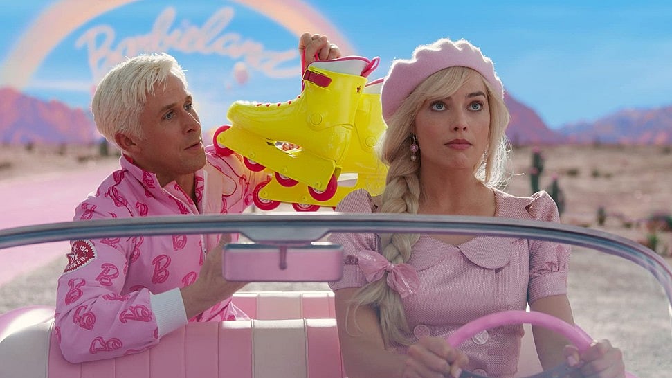 <div class="paragraphs"><p>Ryan Gosling and Margot Robbie in a still from<em> Barbie.</em></p></div>